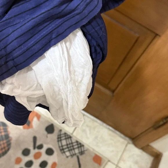 Athleta Sunkissed Ombre Medium Striped Blue and White Maxi Dress - Picture 5 of 5